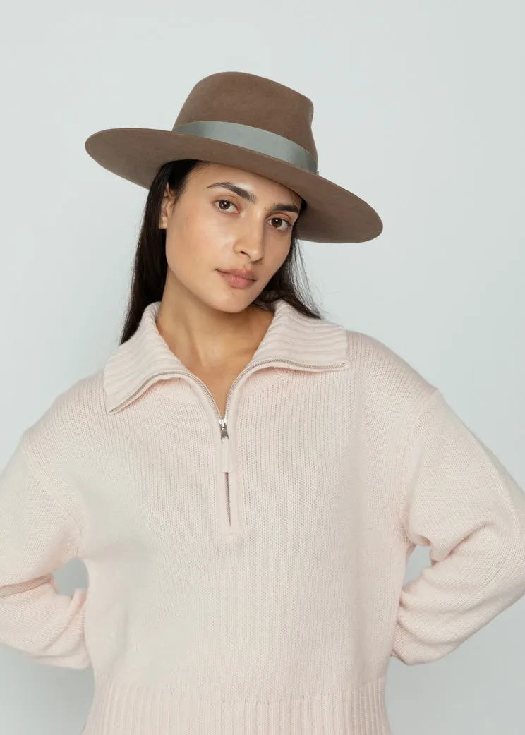 Allude Delicate Wool Cashmere Troyer Sweater