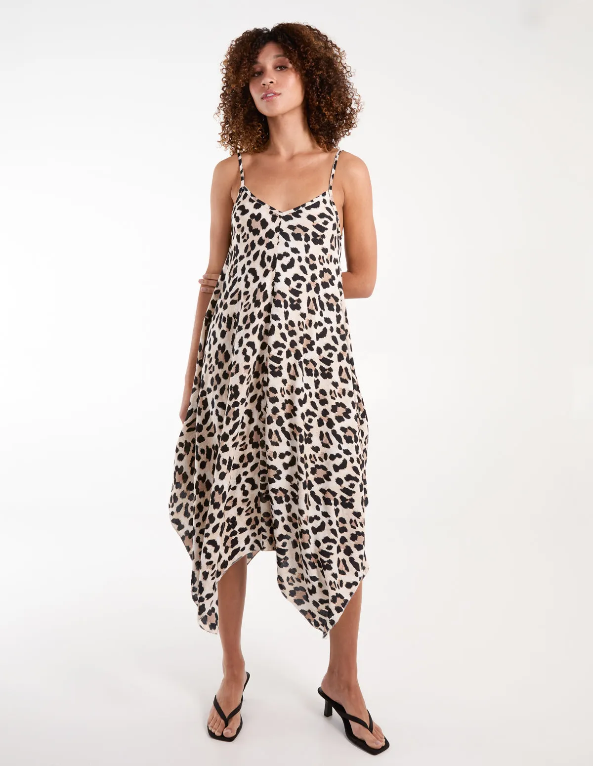 Animal Print Hanky Hem Dress