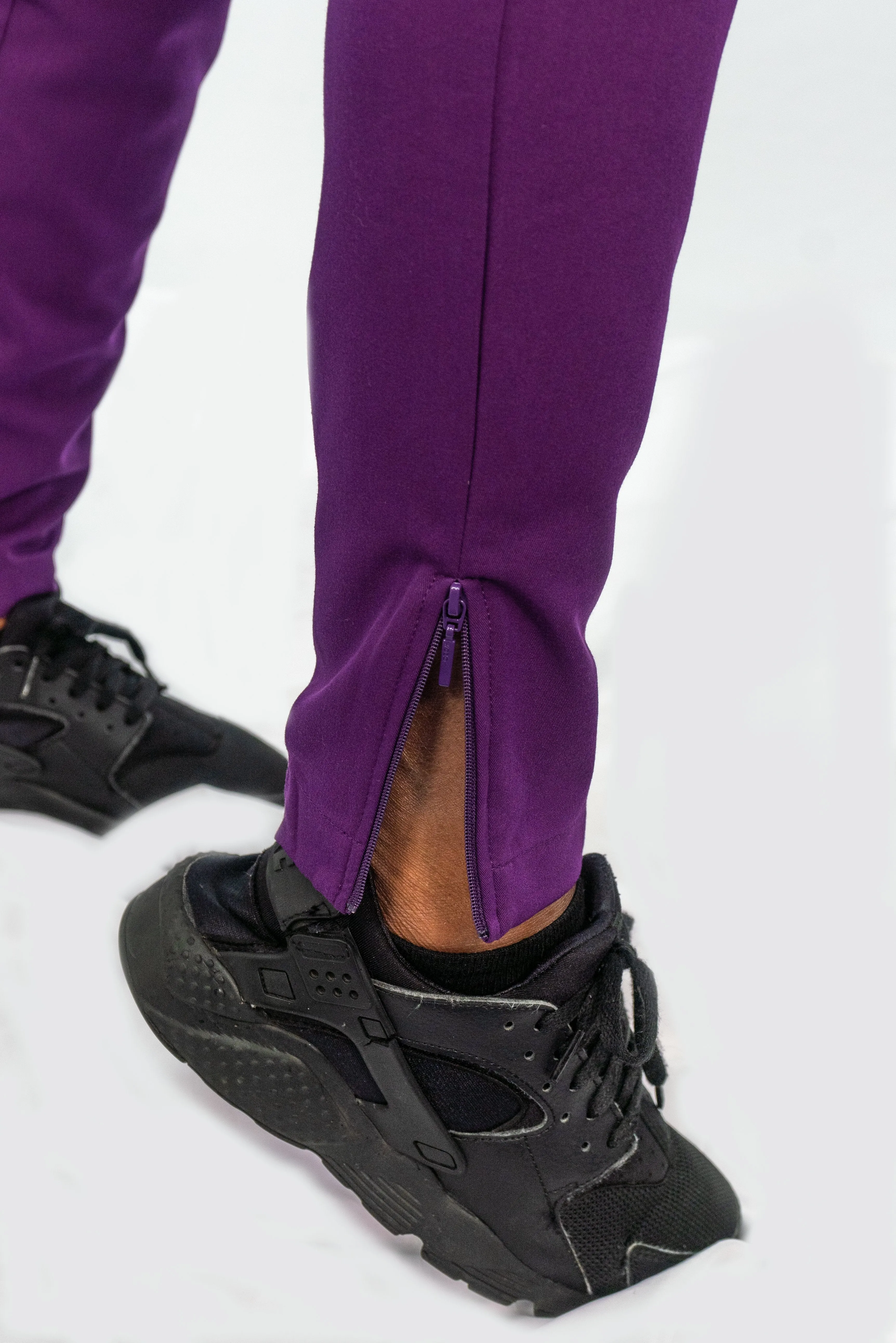 Antimicrobial Lisa Slim-Fit 8-Pocket Jogger  Pants By Wozo   XXS-5XL  / EggPlant