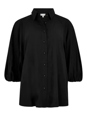 APRICOT SEAM DETAIL PUFF SLEEVE SHIRT