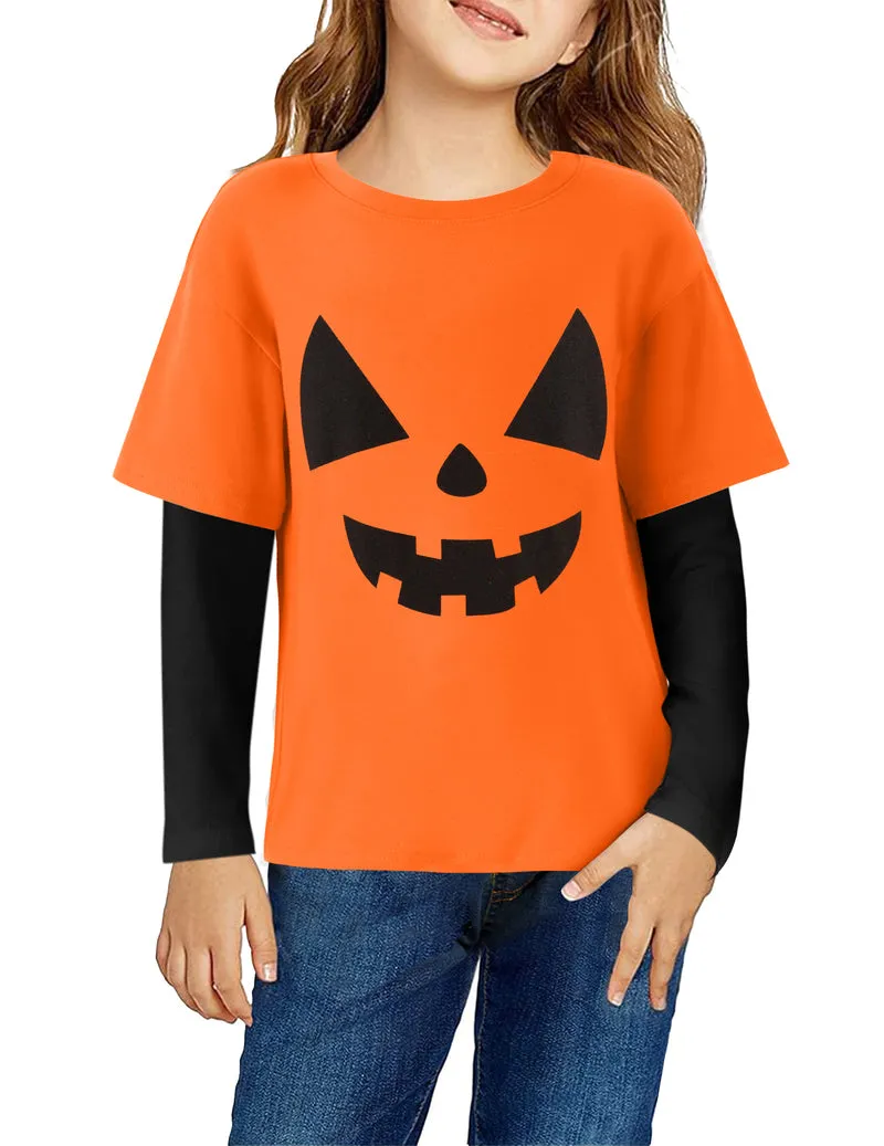 Arshiner Girls Christmas Halloween Long Sleeve Graphic Top