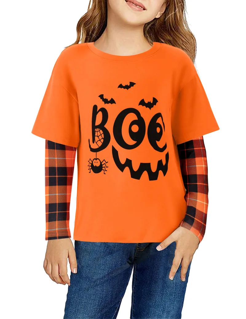 Arshiner Girls Christmas Halloween Long Sleeve Graphic Top