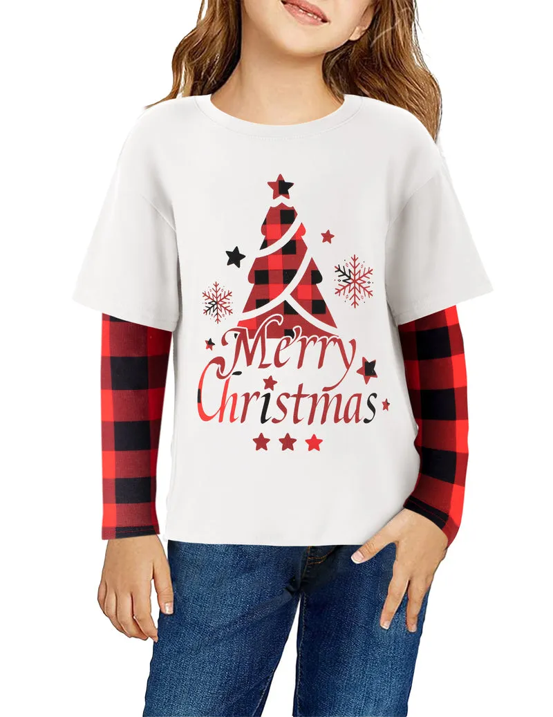 Arshiner Girls Christmas Halloween Long Sleeve Graphic Top