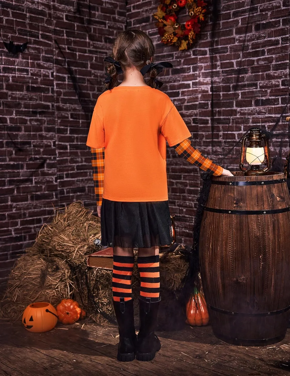 Arshiner Girls Christmas Halloween Long Sleeve Graphic Top