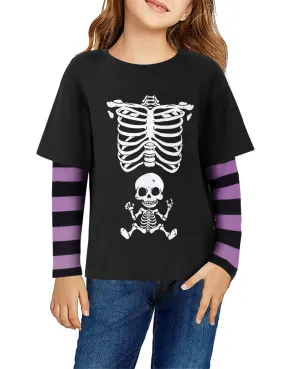 Arshiner Girls Christmas Halloween Long Sleeve Graphic Top