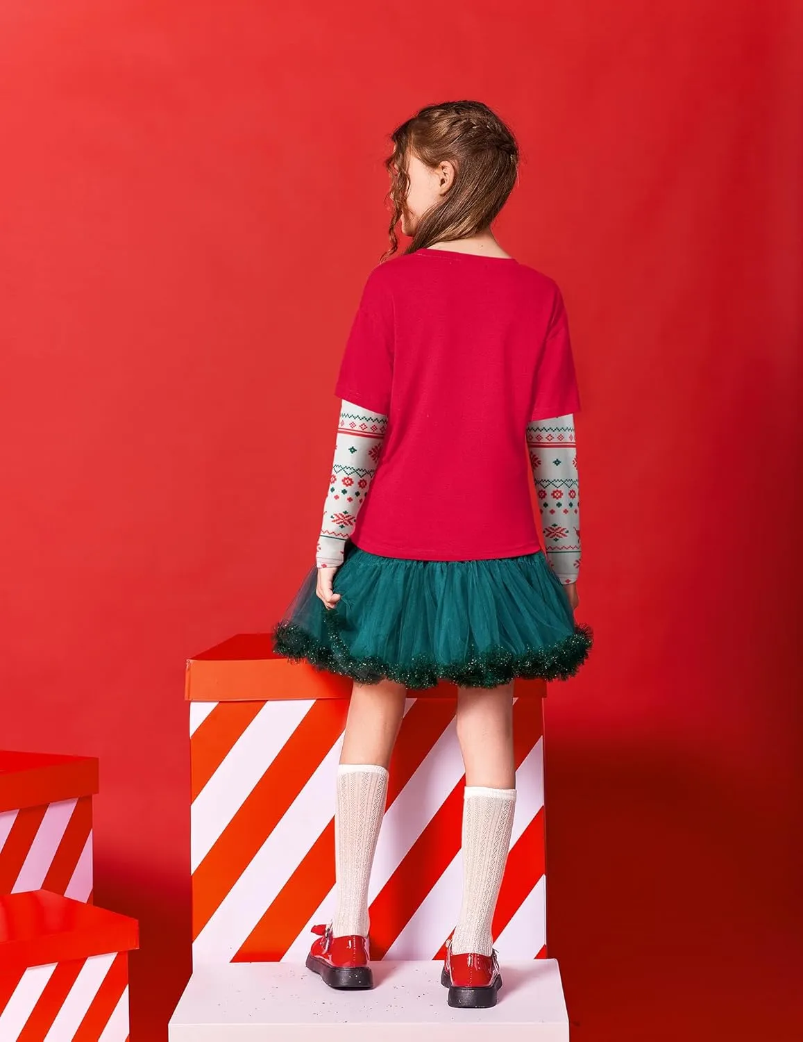 Arshiner Girls Christmas Halloween Long Sleeve Graphic Top