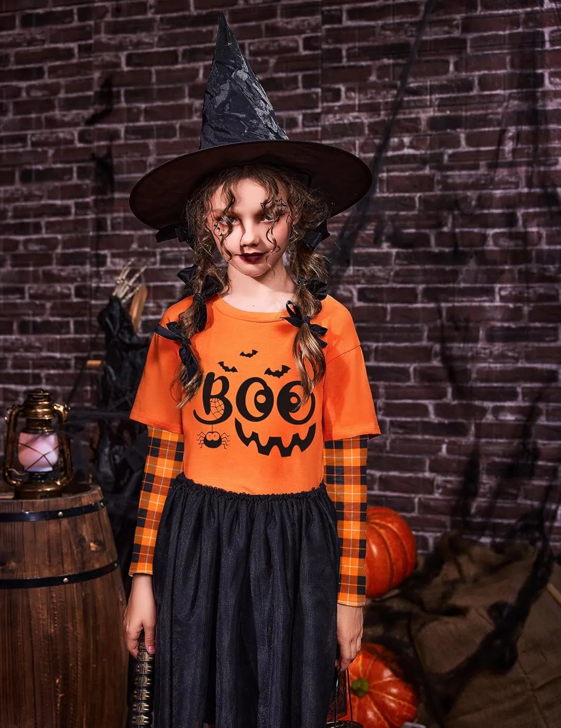 Arshiner Girls Christmas Halloween Long Sleeve Graphic Top