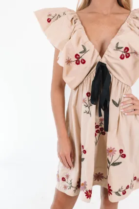 At The Table Dress - Taupe