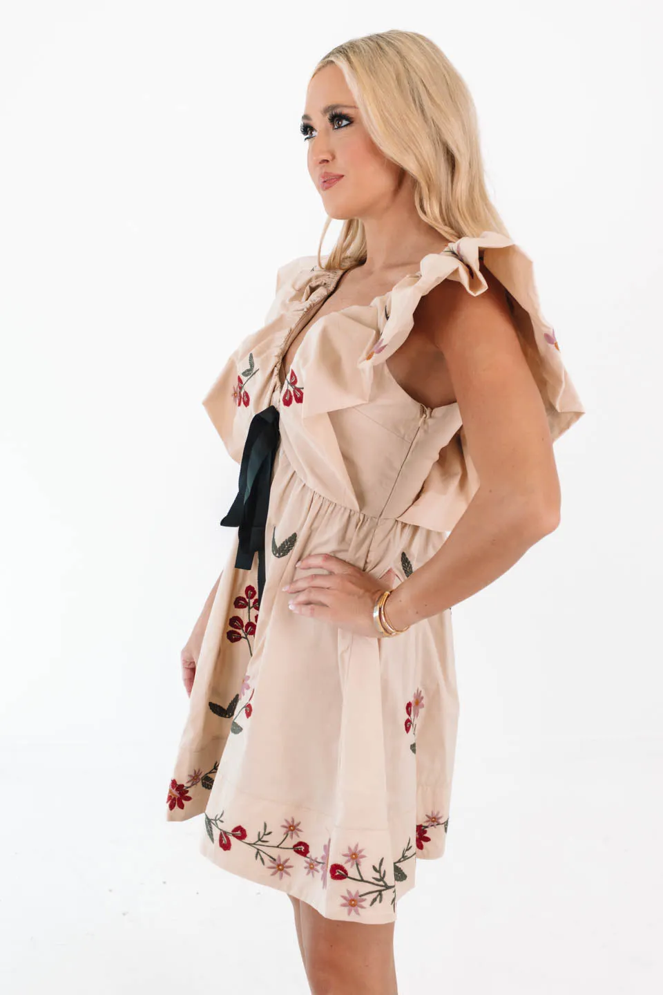 At The Table Dress - Taupe
