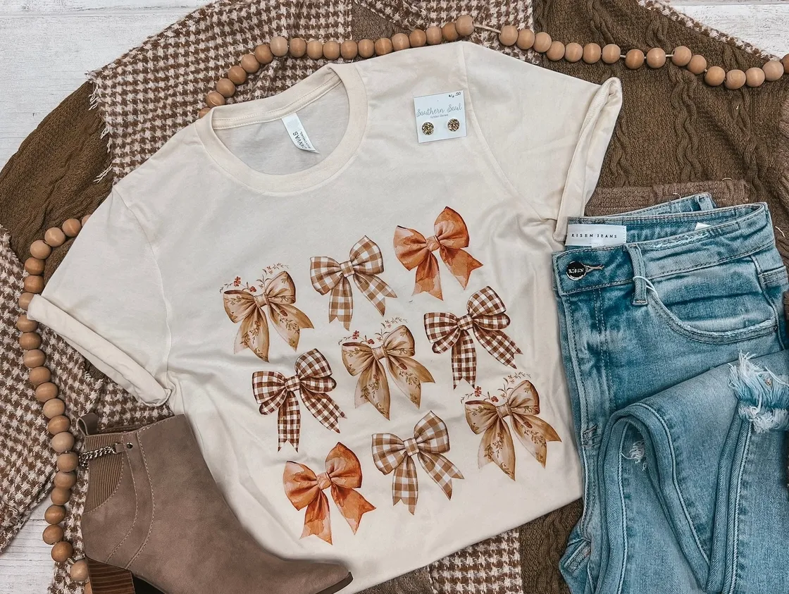Autumn Charm Bow Tee