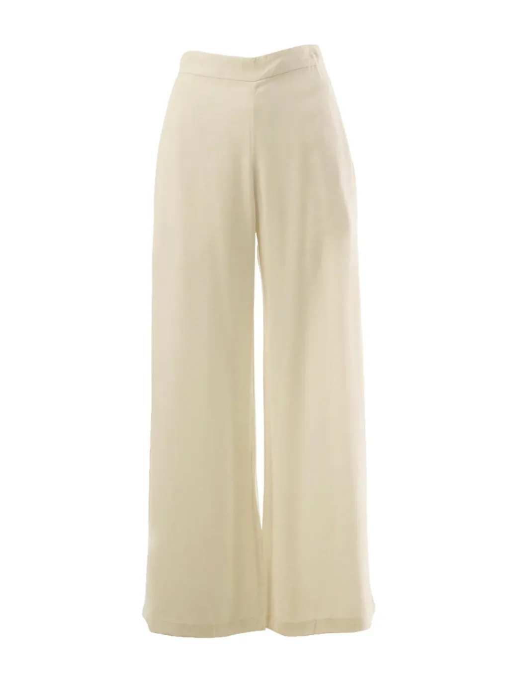 Beige Wide Leg Pants