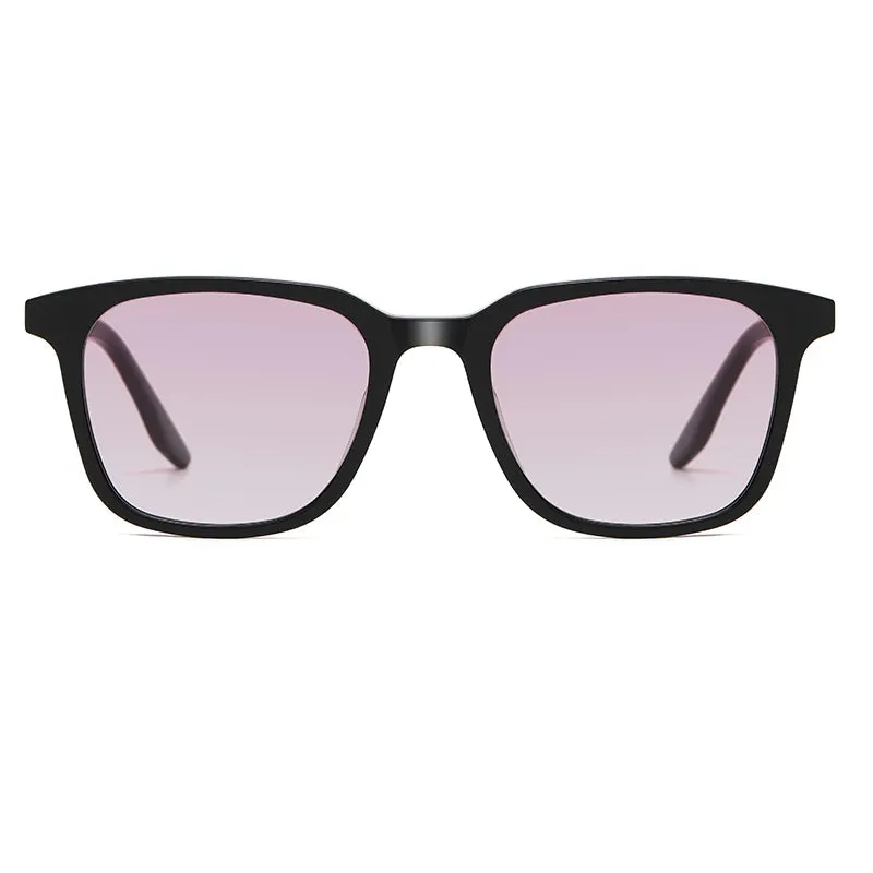 Black Mask Unisex Full Rim Square Acetate Gradient Sunglasses 9020