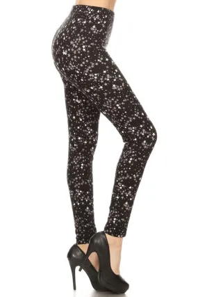 Black Stars Design Leggings