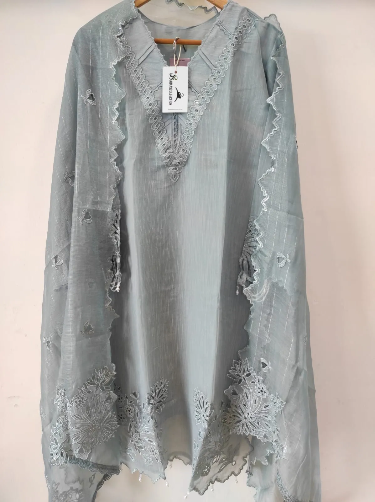 Blue Cutwork Tunic