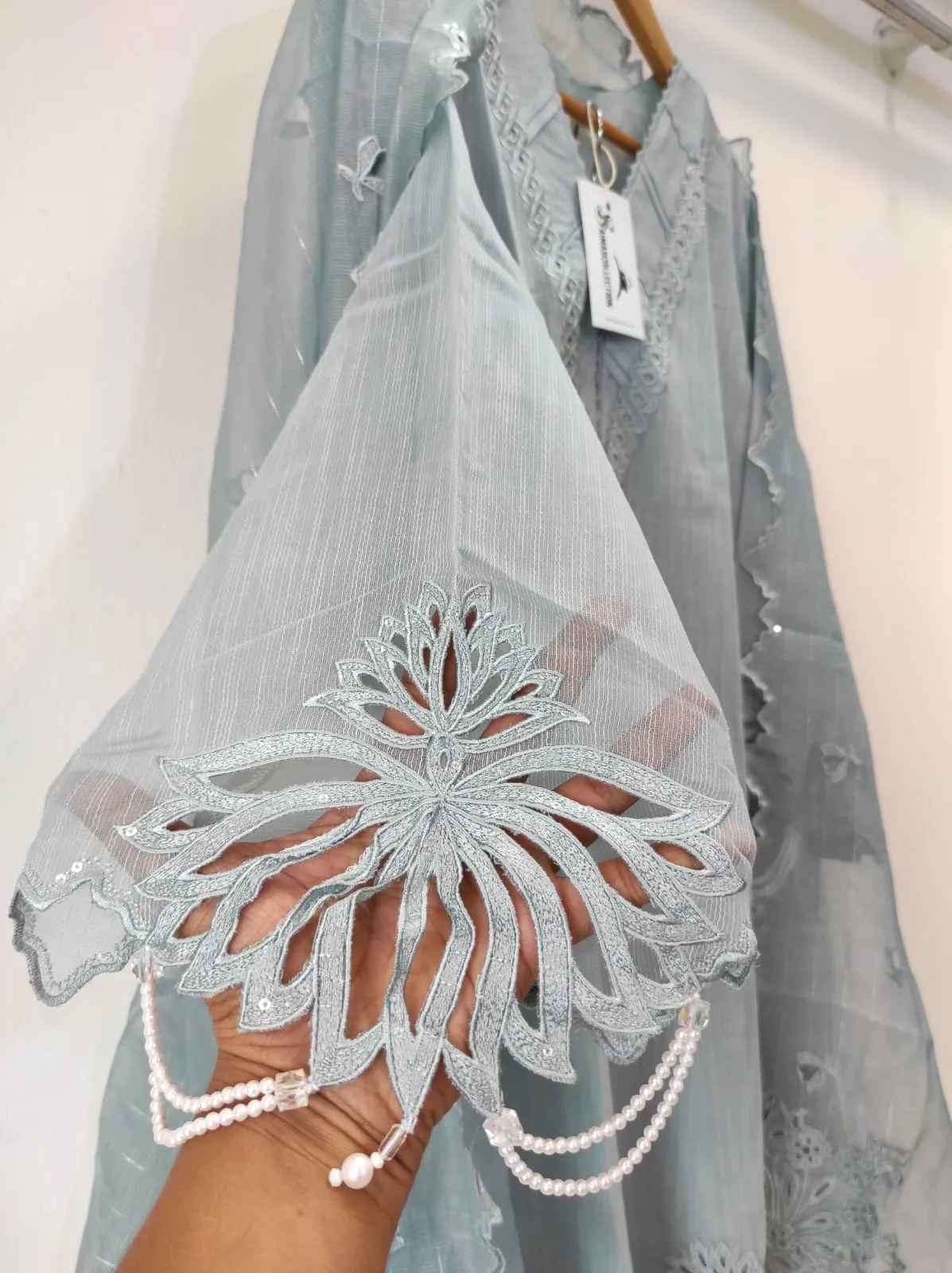 Blue Cutwork Tunic
