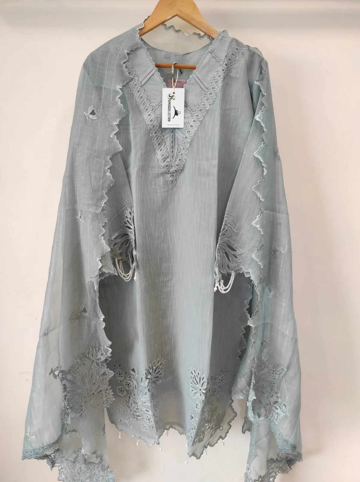 Blue Cutwork Tunic