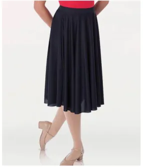 Body Wrappers - Character Dance Below-the-Knee Circle Skirt - Child (0511) - Black