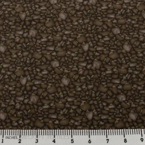 Brown Cobblestone Cotton Print