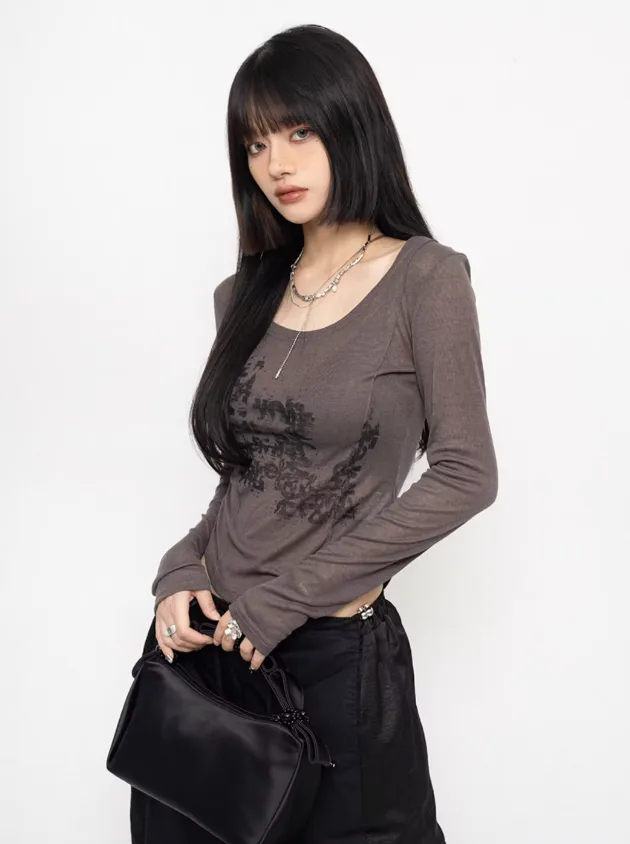 Casual Hem Design Tops