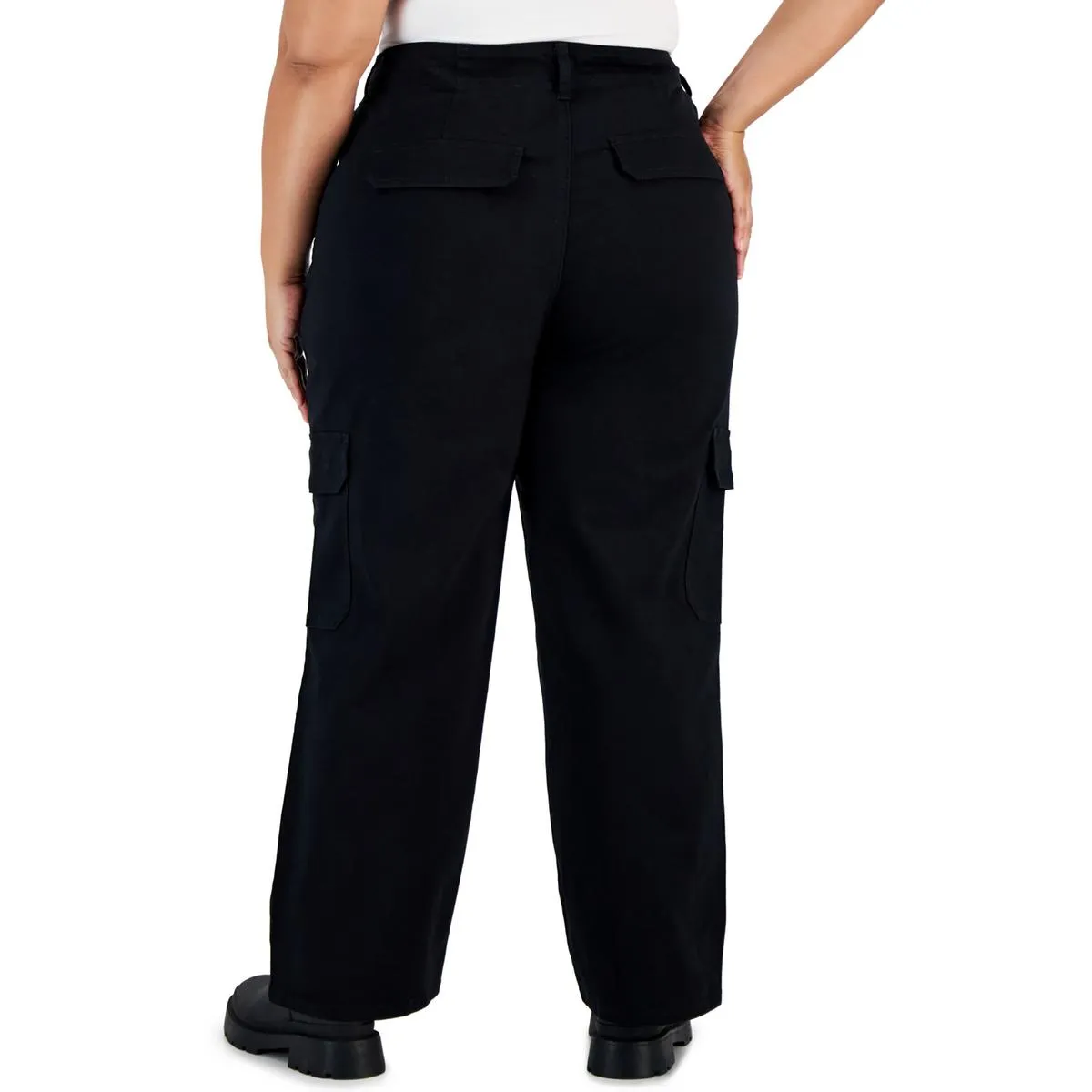 Celebrity Pink Womens Relaxed Fit Wide Leg Cargo Pants