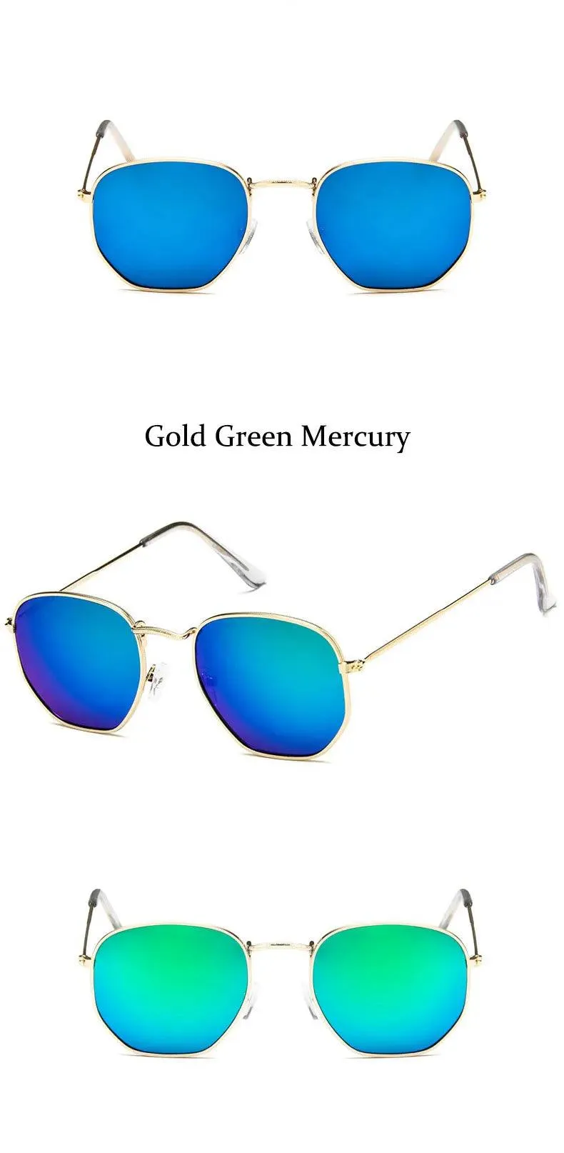 Chic Hexagonal Sunglasses with UV Protection and Timeless Style