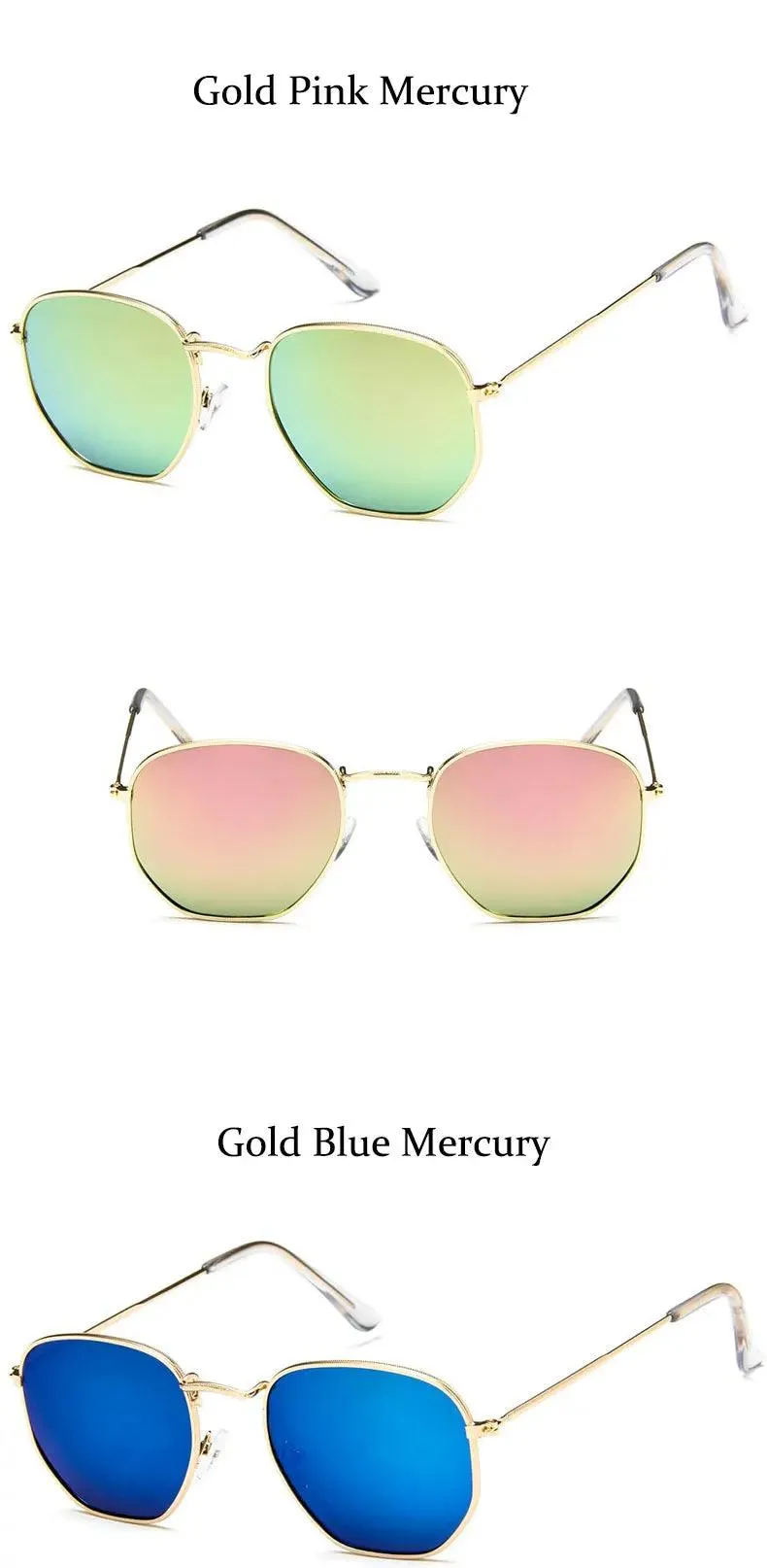 Chic Hexagonal Sunglasses with UV Protection and Timeless Style
