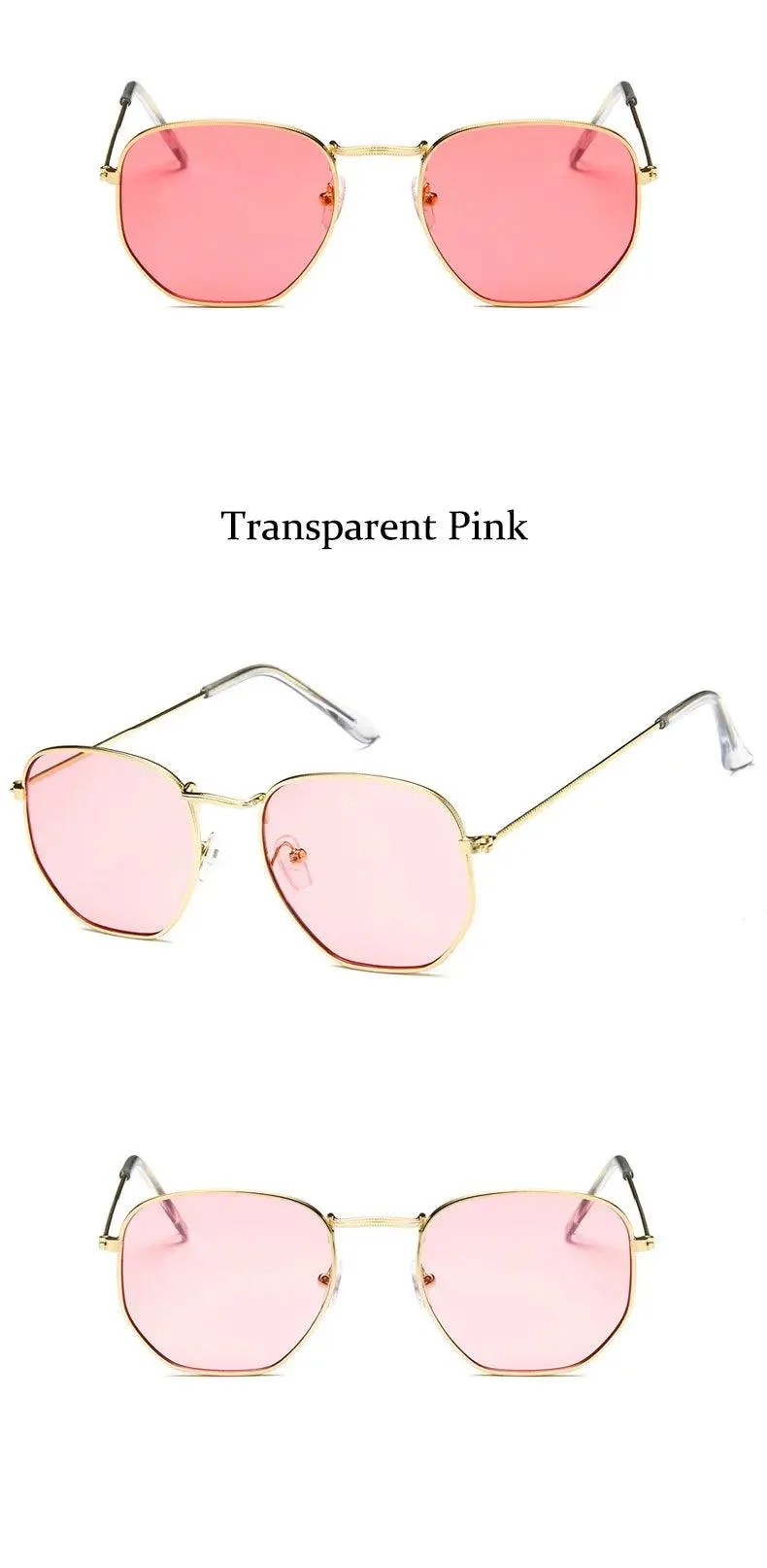 Chic Hexagonal Sunglasses with UV Protection and Timeless Style