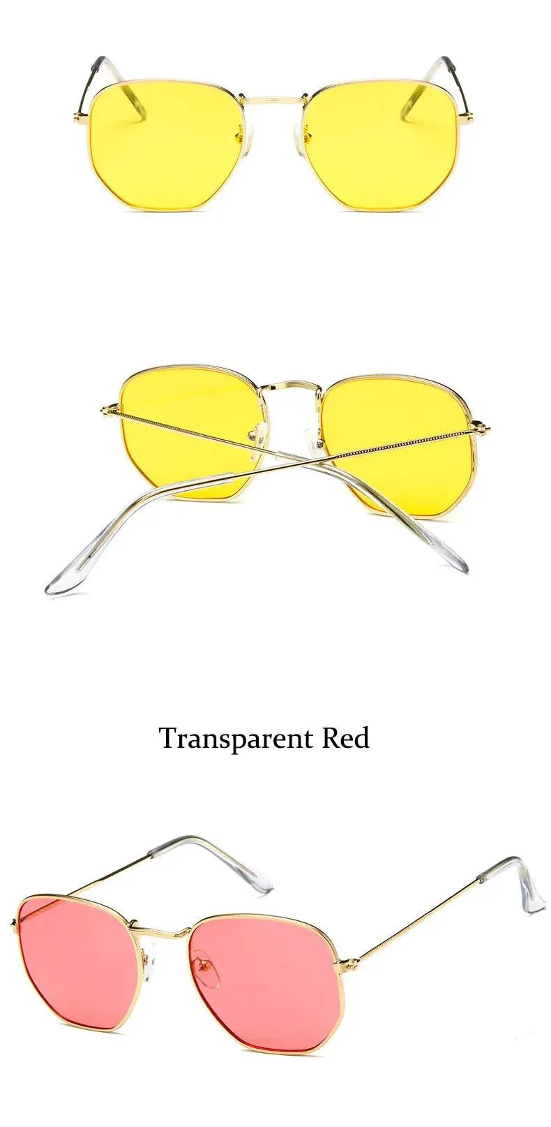 Chic Hexagonal Sunglasses with UV Protection and Timeless Style