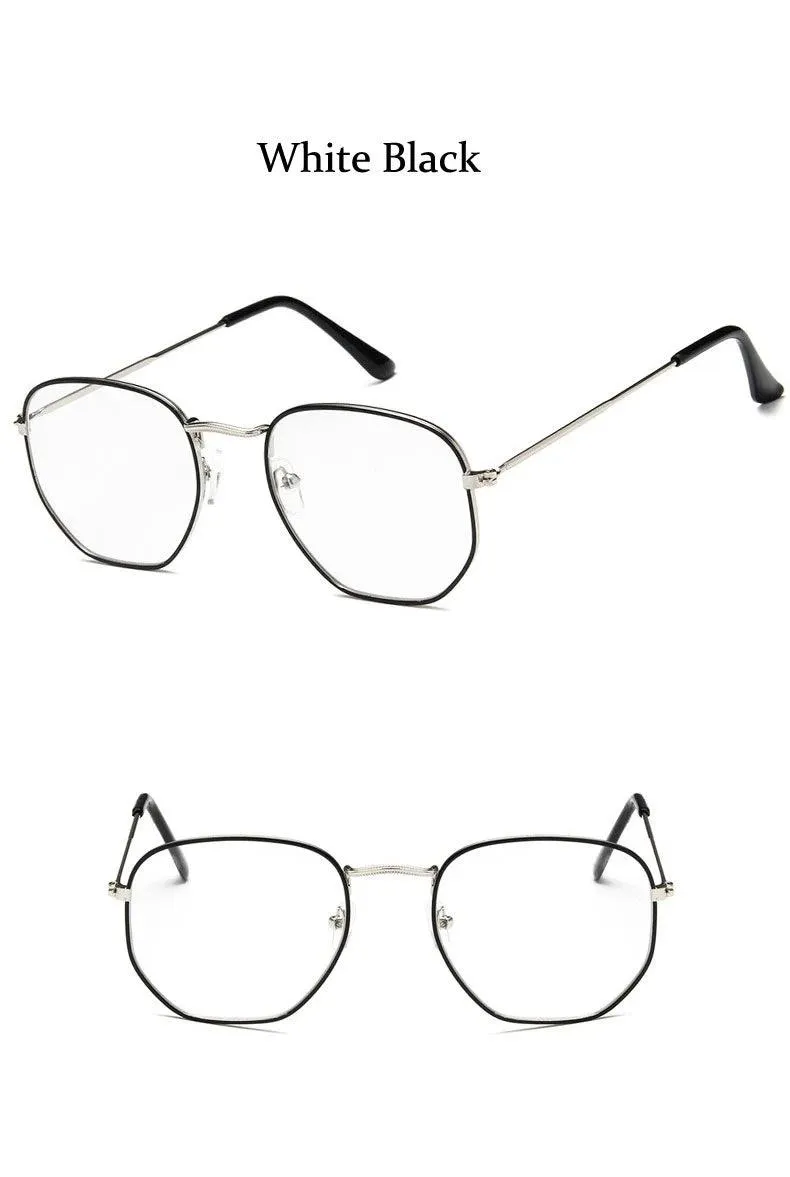 Chic Hexagonal Sunglasses with UV Protection and Timeless Style