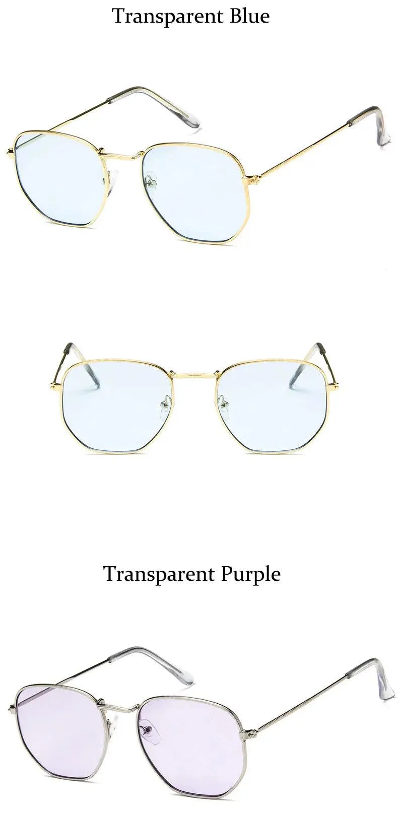 Chic Hexagonal Sunglasses with UV Protection and Timeless Style