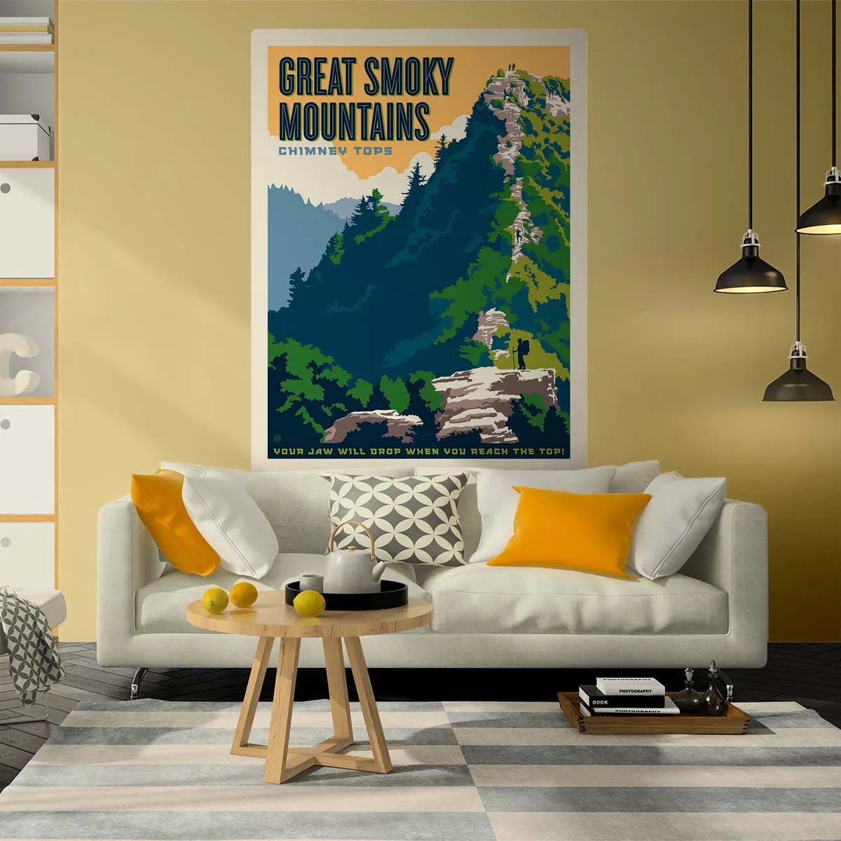 Chimney Tops Decal Smoky Mtns National Park