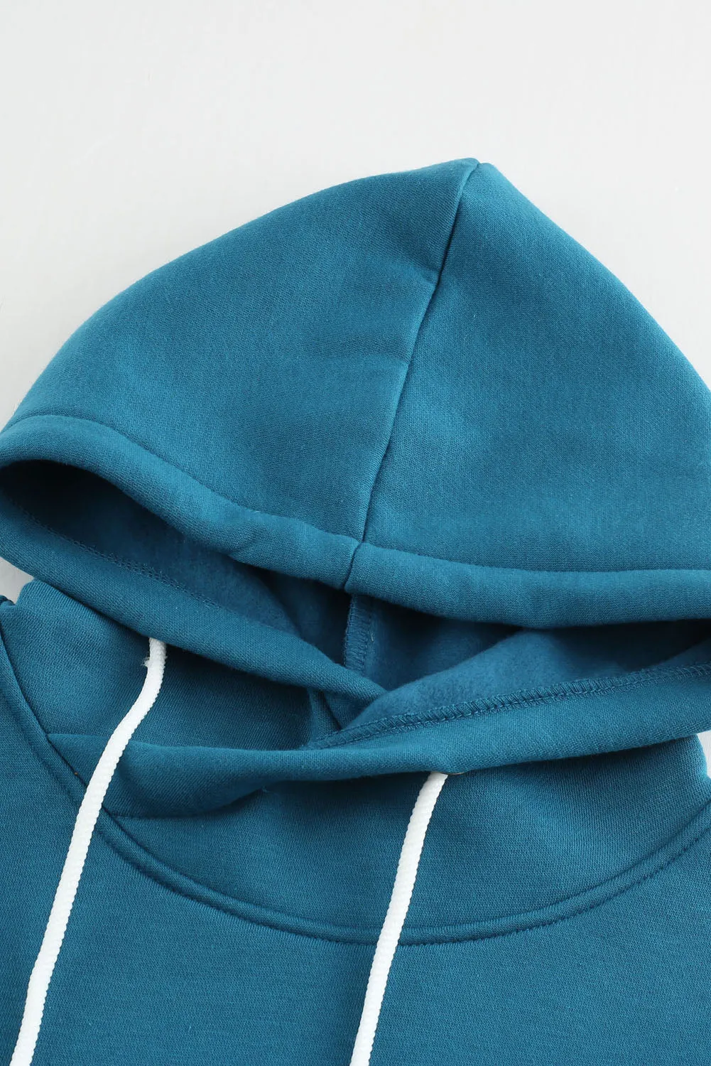 Colorblock Cowl Neck Pullover Hoodie