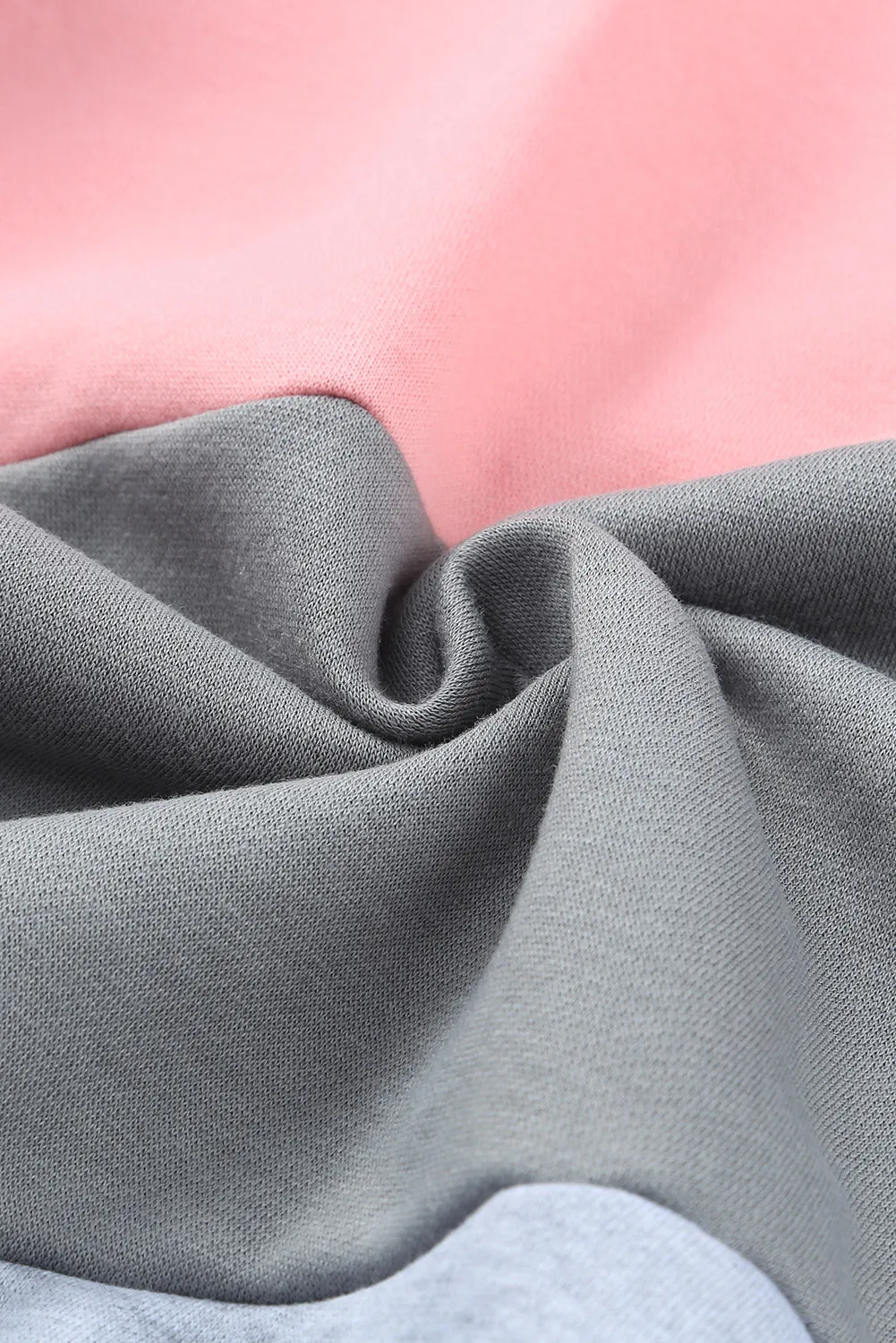 Colorblock Cowl Neck Pullover Hoodie