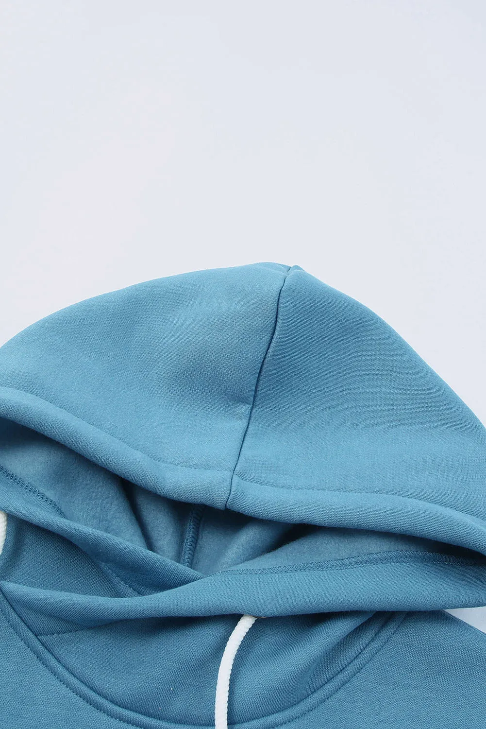Colorblock Cowl Neck Pullover Hoodie