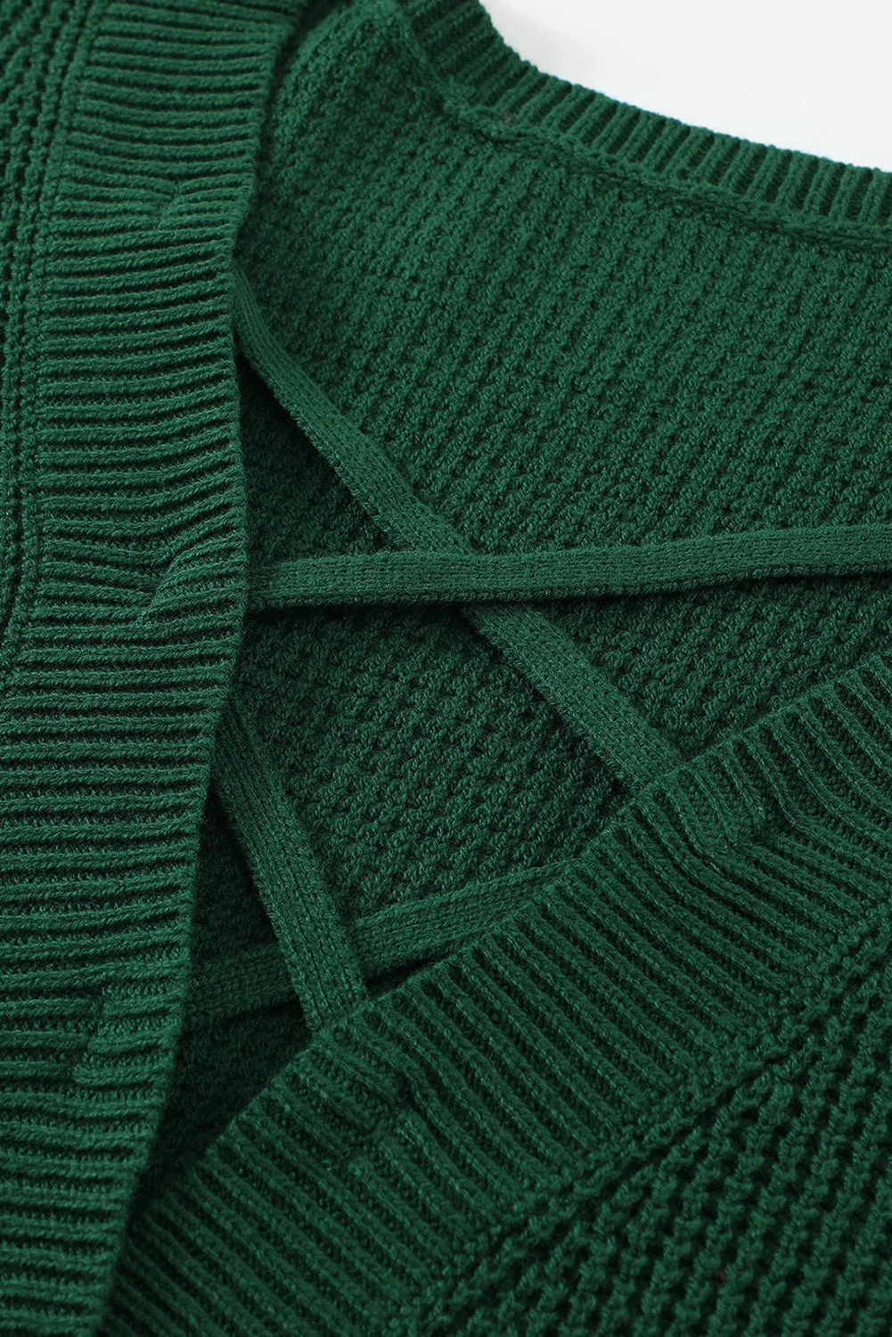 Cross Back Hollow-Out Sweater