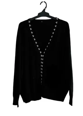 David Pond Victoria Hook And Eye Bling Cardi
