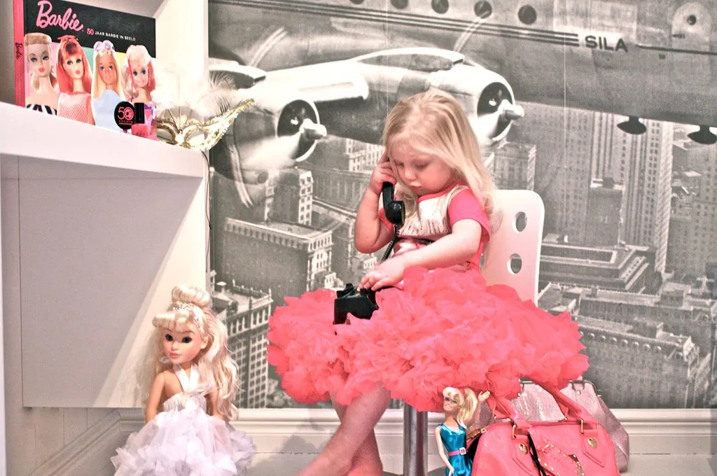 DOLLY by Le Petit Tom ® VINTAGE BARBIE pettiskirt barbiepink