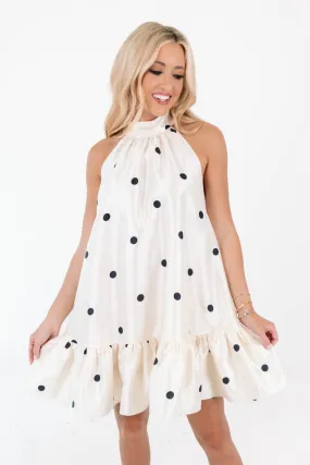 Dotted Delight Dress - Cream