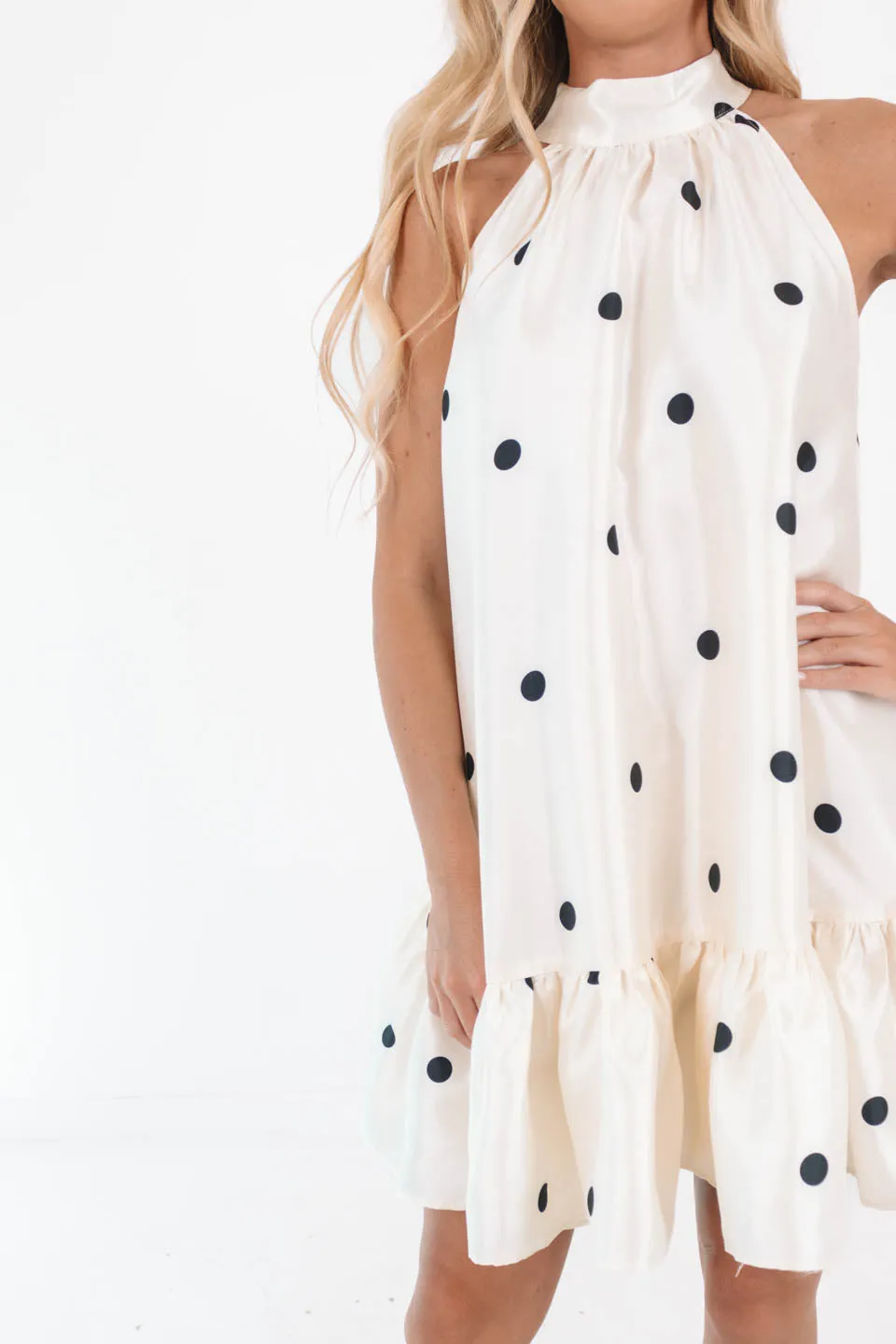 Dotted Delight Dress - Cream