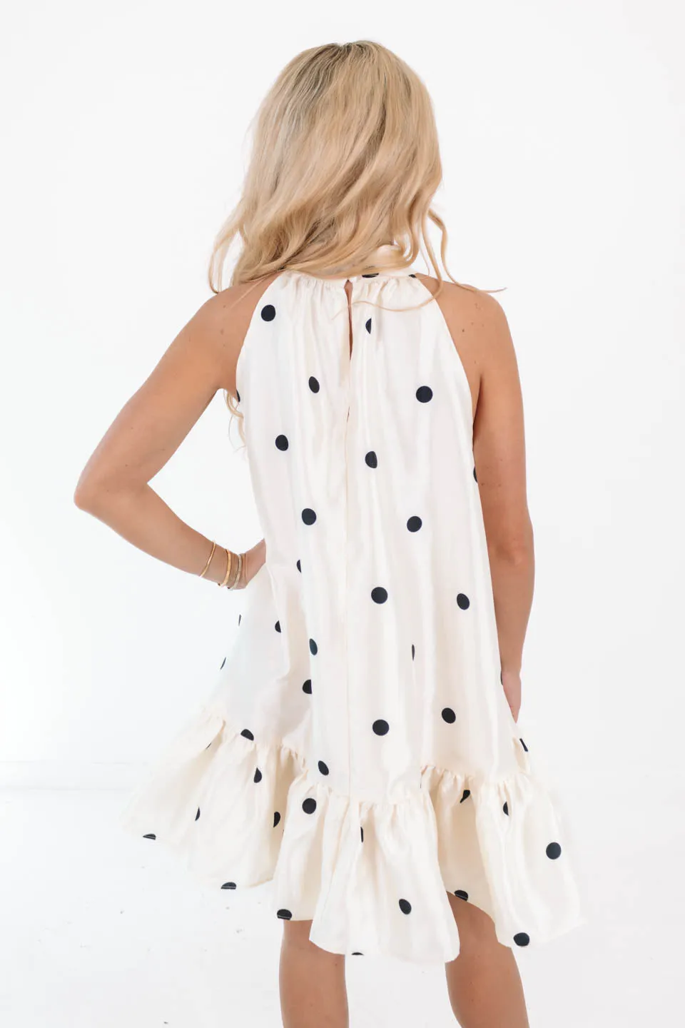 Dotted Delight Dress - Cream