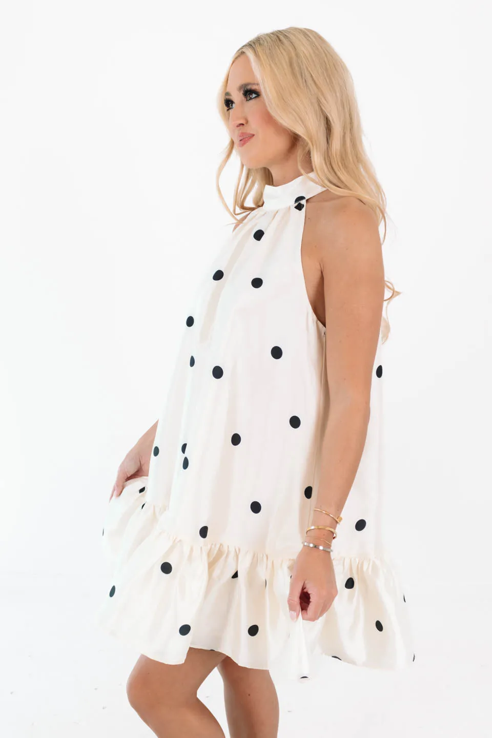Dotted Delight Dress - Cream