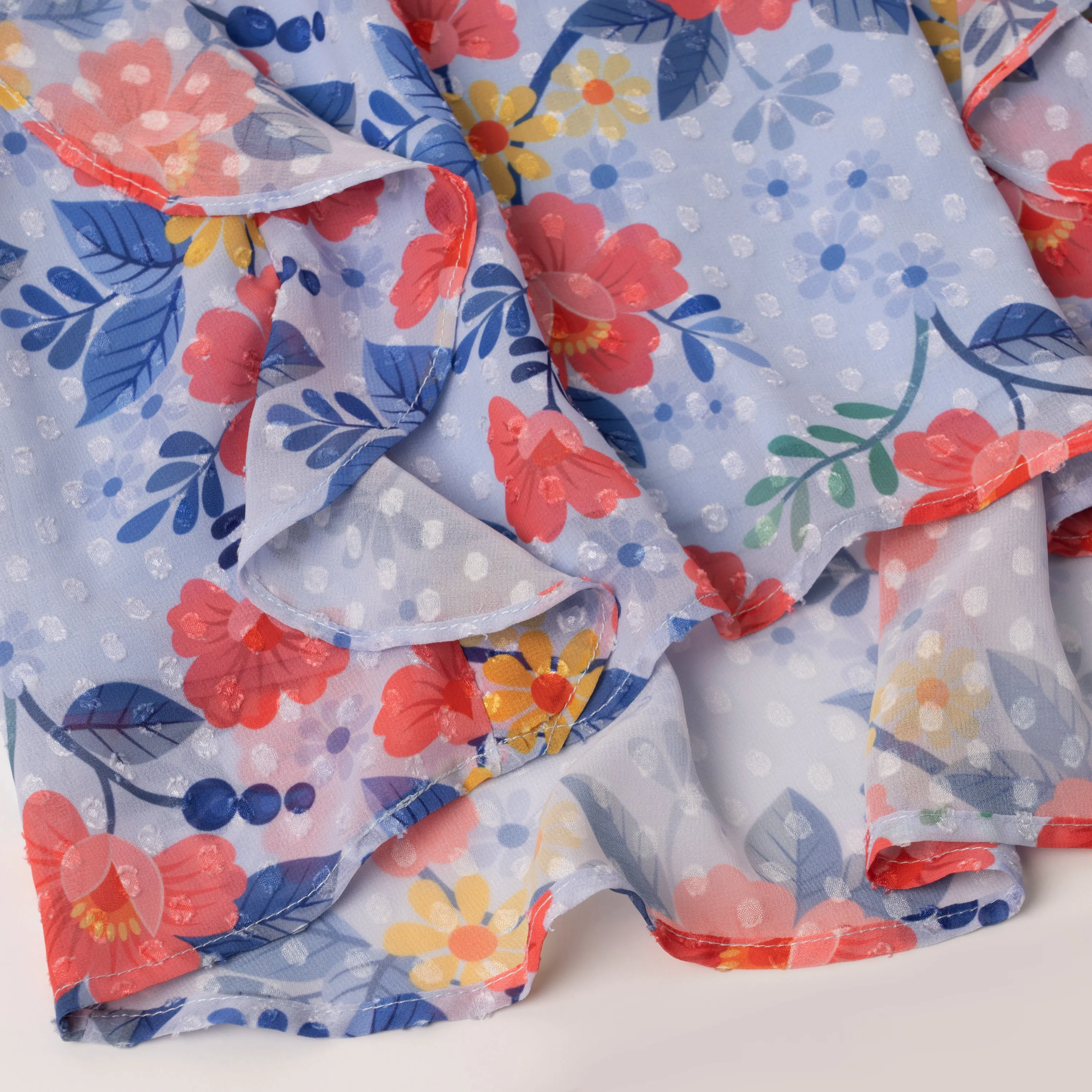 Floral A-Line Ruffle Dress