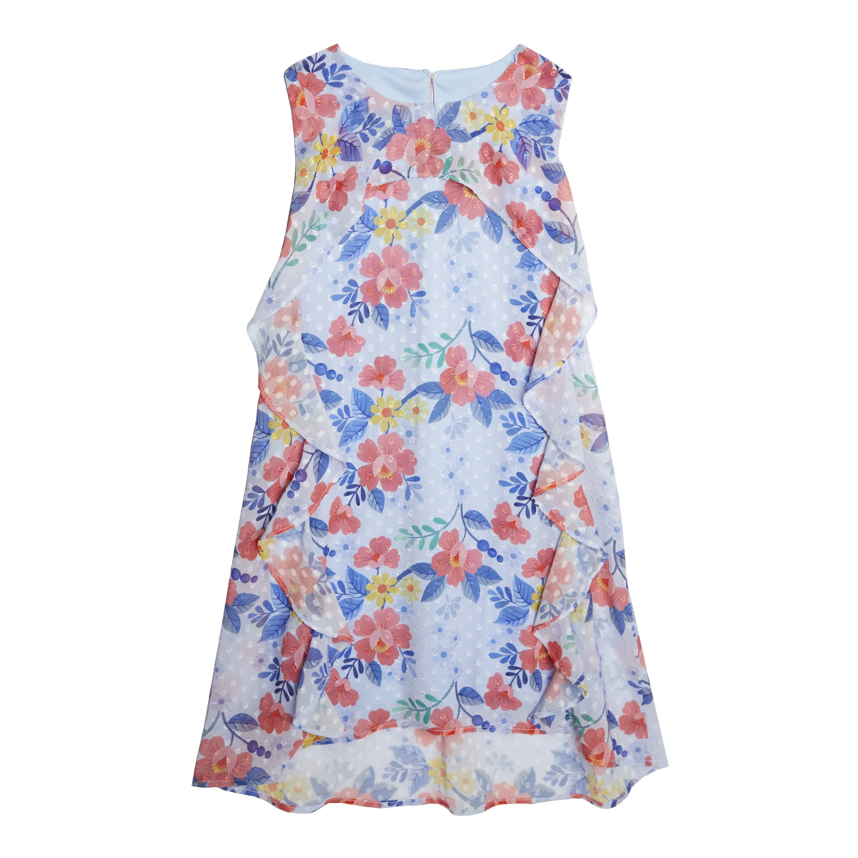 Floral A-Line Ruffle Dress