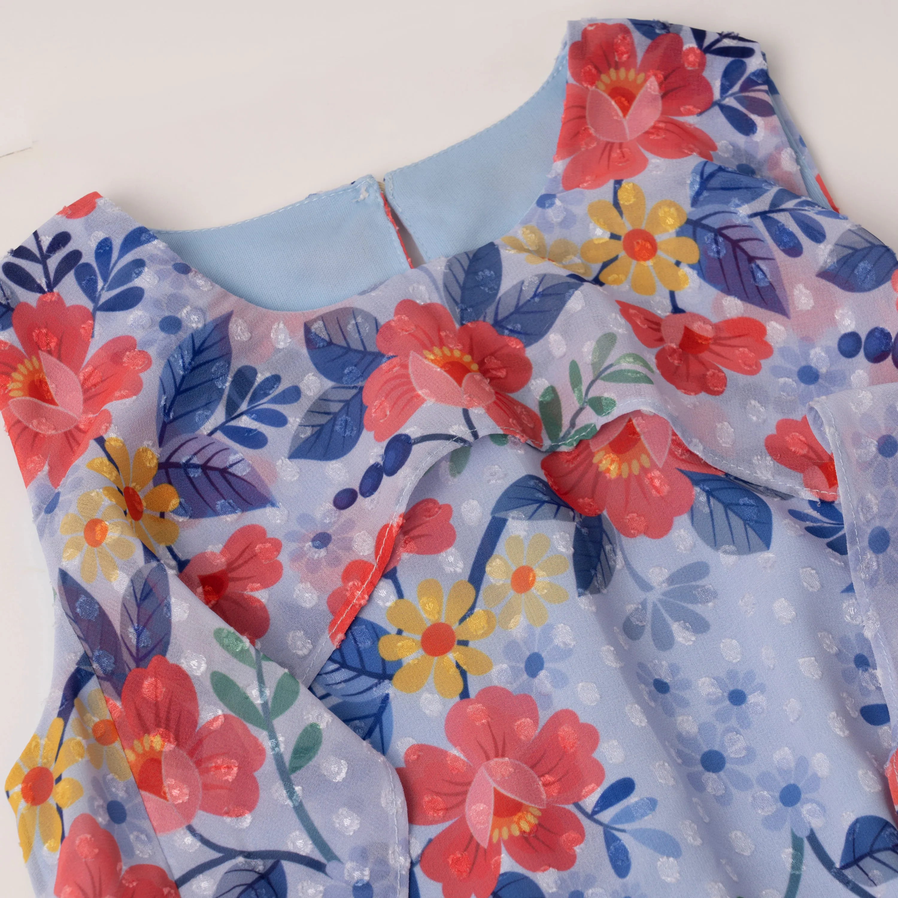 Floral A-Line Ruffle Dress