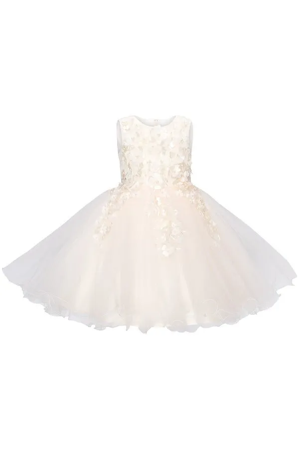 Floral Bodice Lace Girl Dress by Cinderella Couture USA AS9122