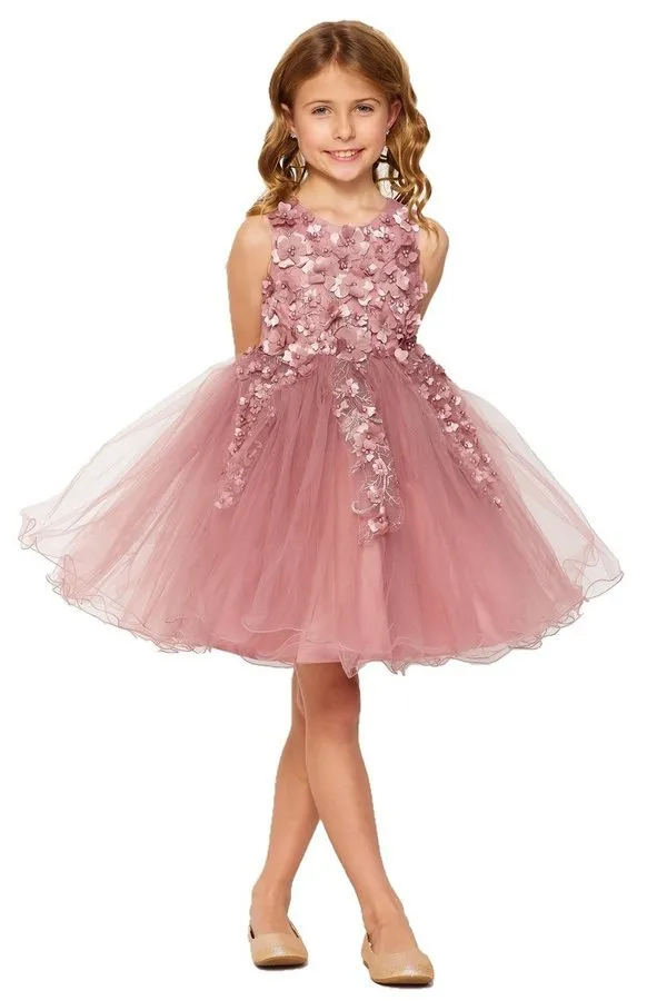 Floral Bodice Lace Girl Dress by Cinderella Couture USA AS9122