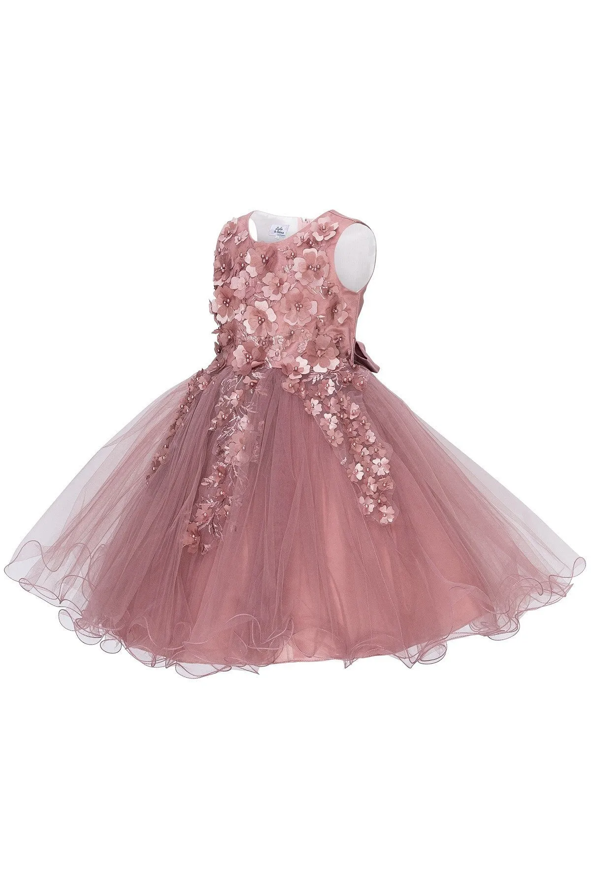 Floral Bodice Lace Girl Dress by Cinderella Couture USA AS9122