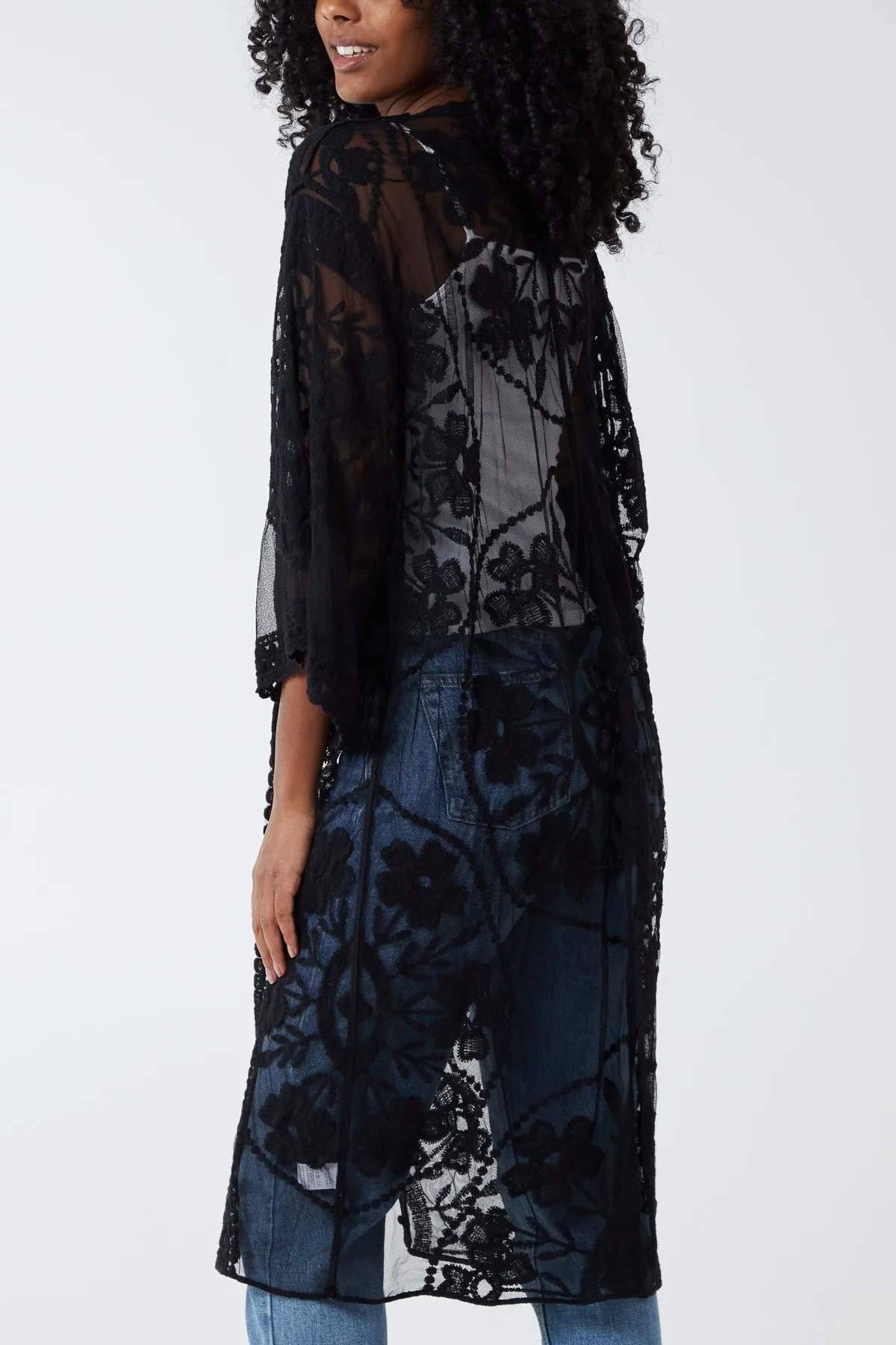 Floral Lace Kimono