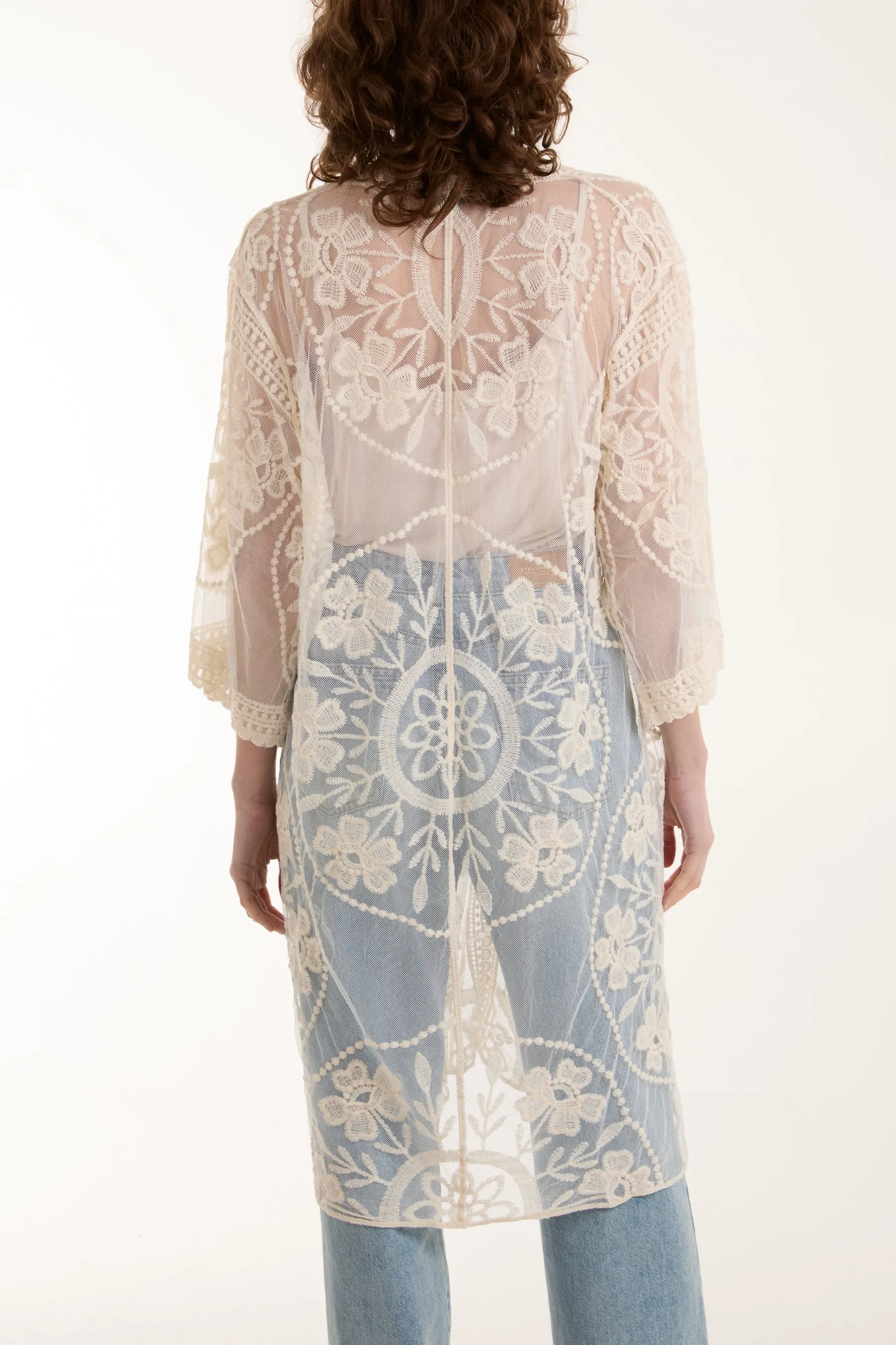 Floral Lace Kimono