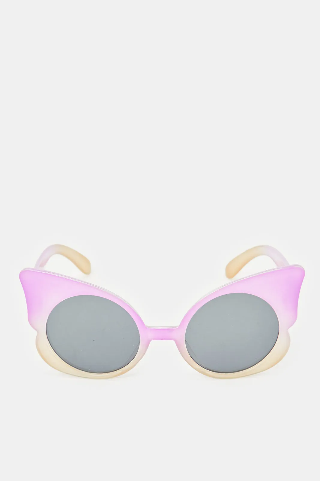 Girls Lilac Round Character Embellished Sunglasses